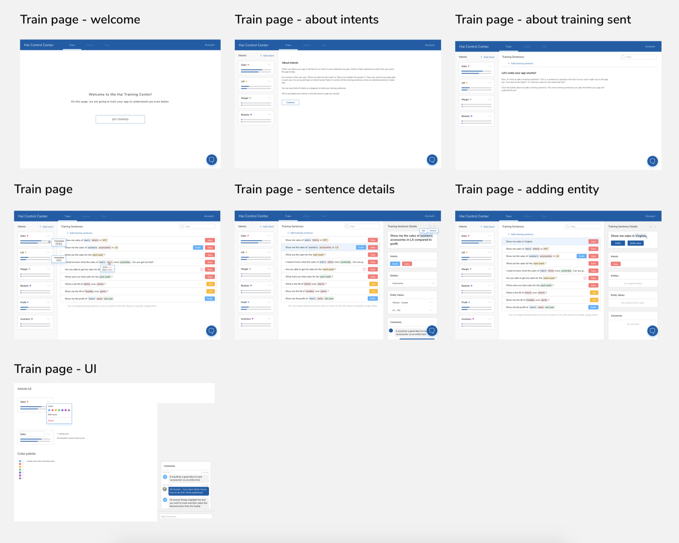 Control panel designs