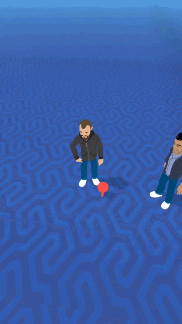  Users could also explore with their friends in environments with a fixed camera. This gif also gives a quick idea of some of the animations we included. 