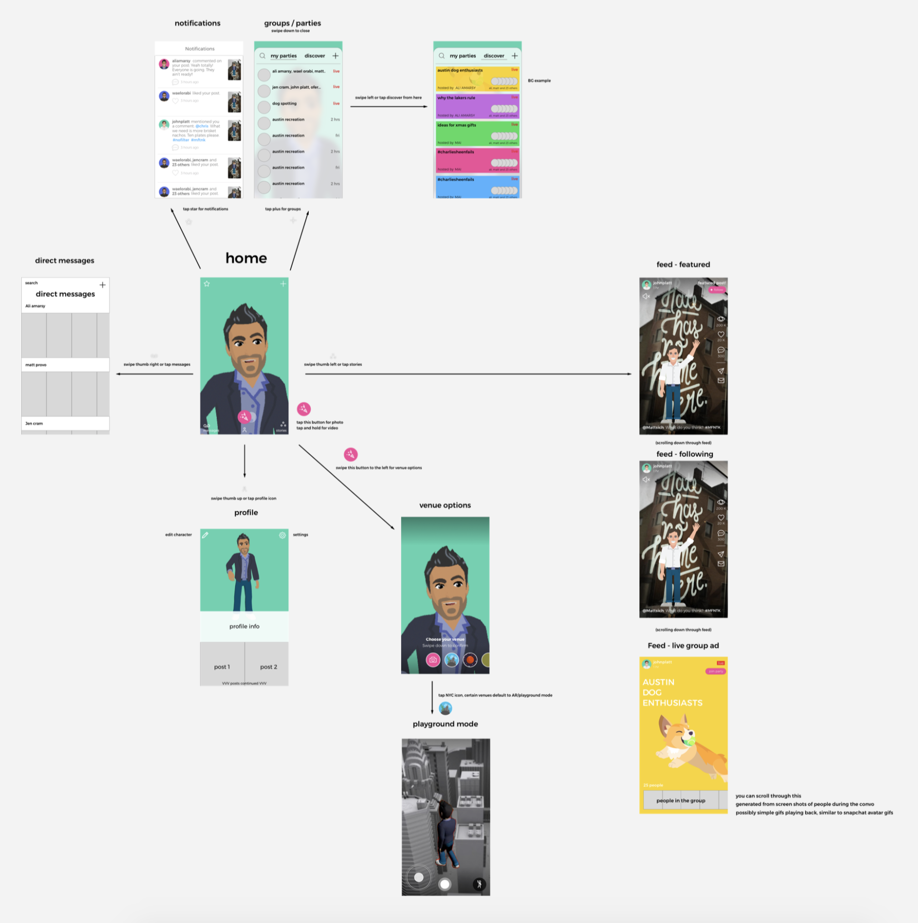 Updated app navigation